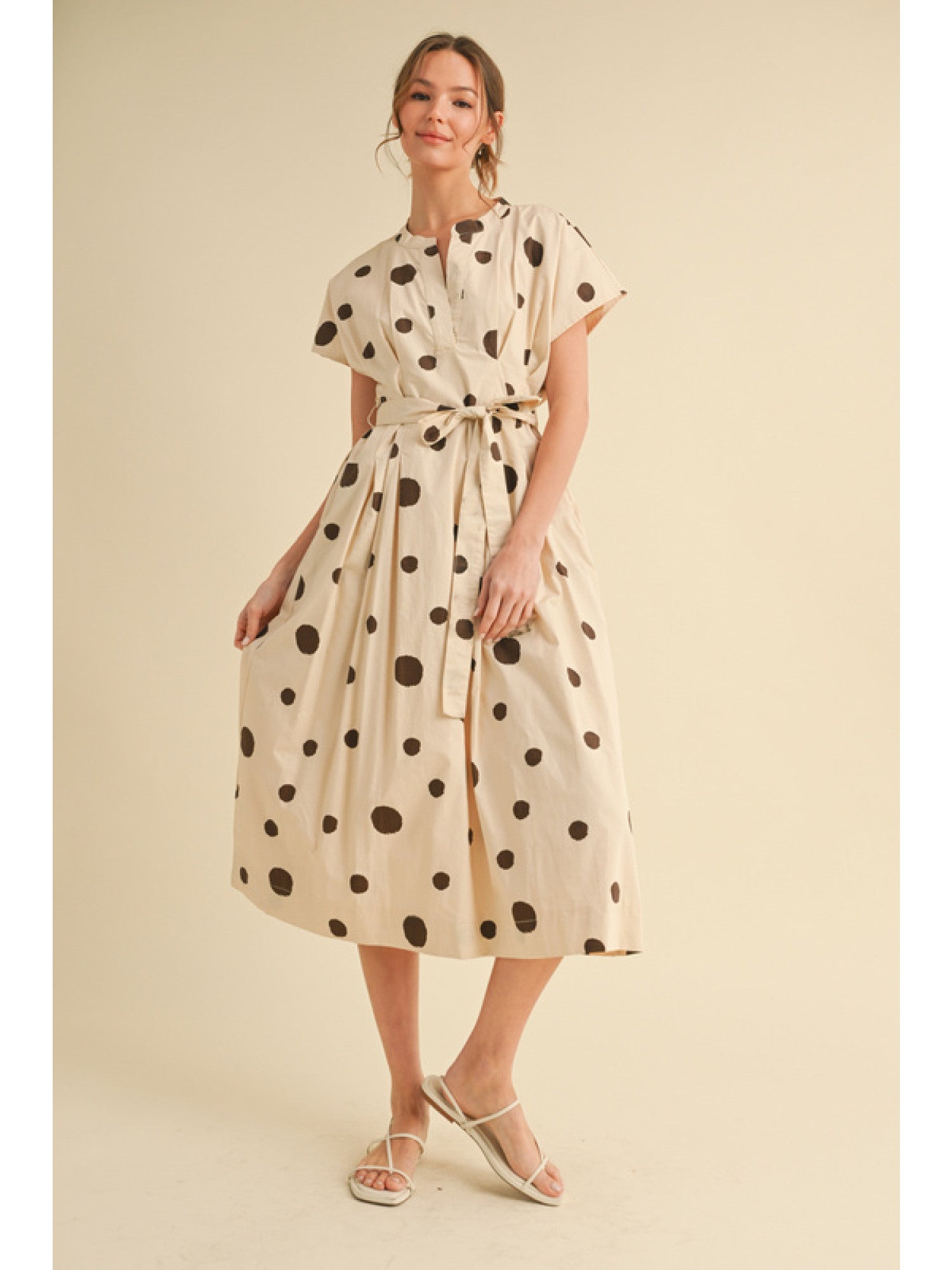 Jodifl Brown Polka Dot Dress – The Rose and Bee
