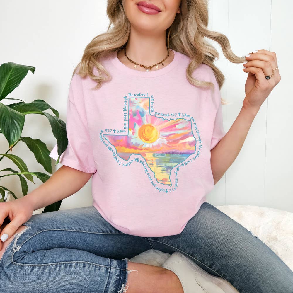 Texas Faith (Isaiah 43:2) DTF Heat Transfer: Adult