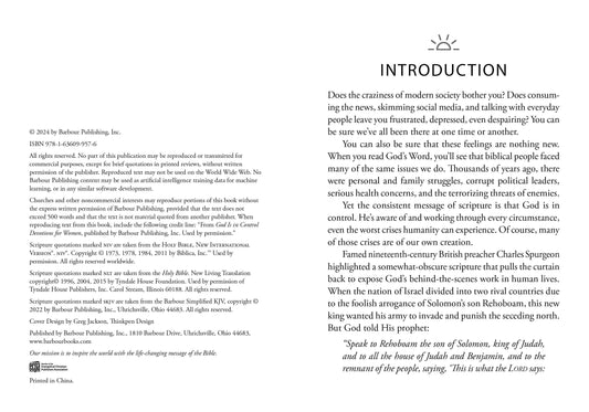 God Is in Control Devotions for Women