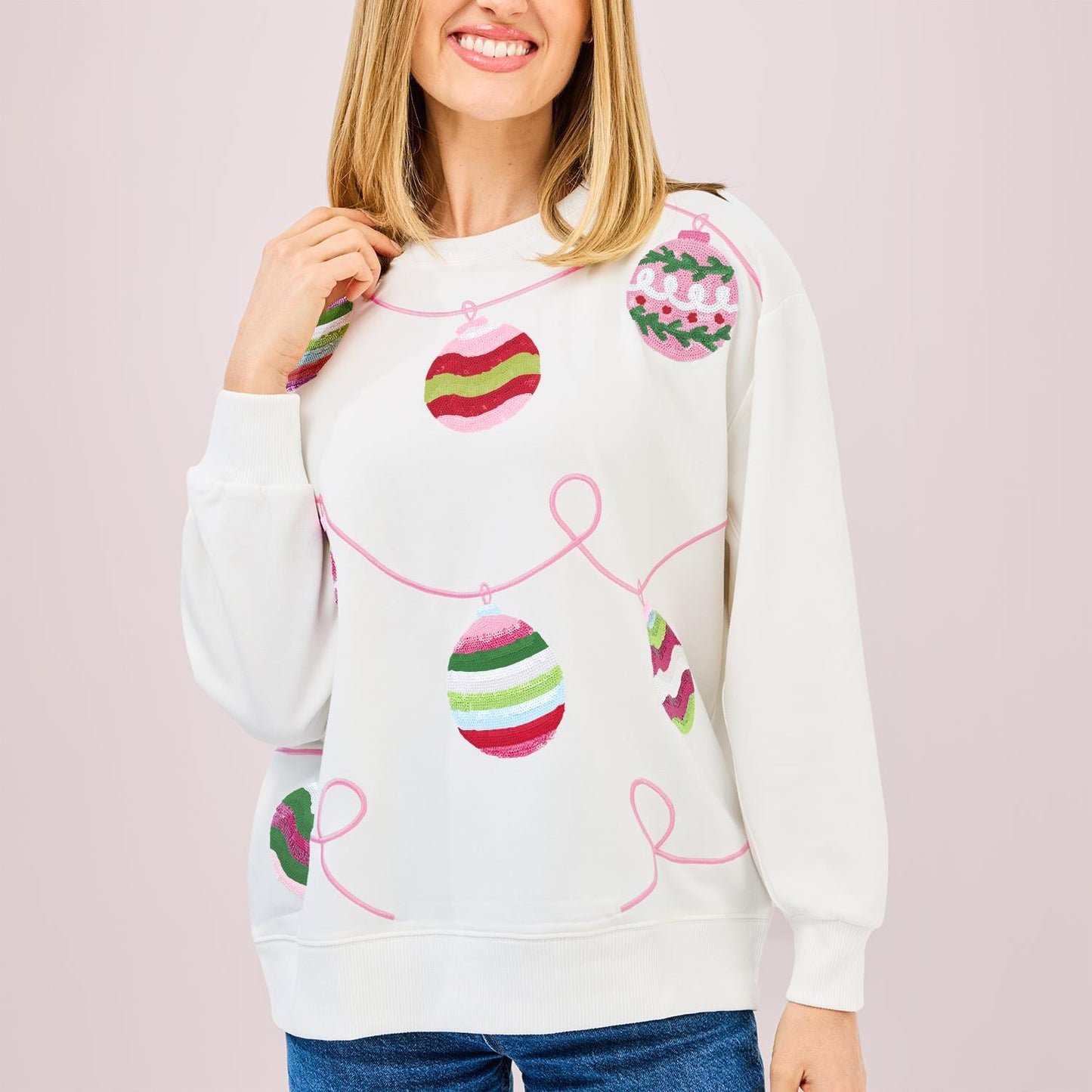 Mary Square Ornaments sweatshirt