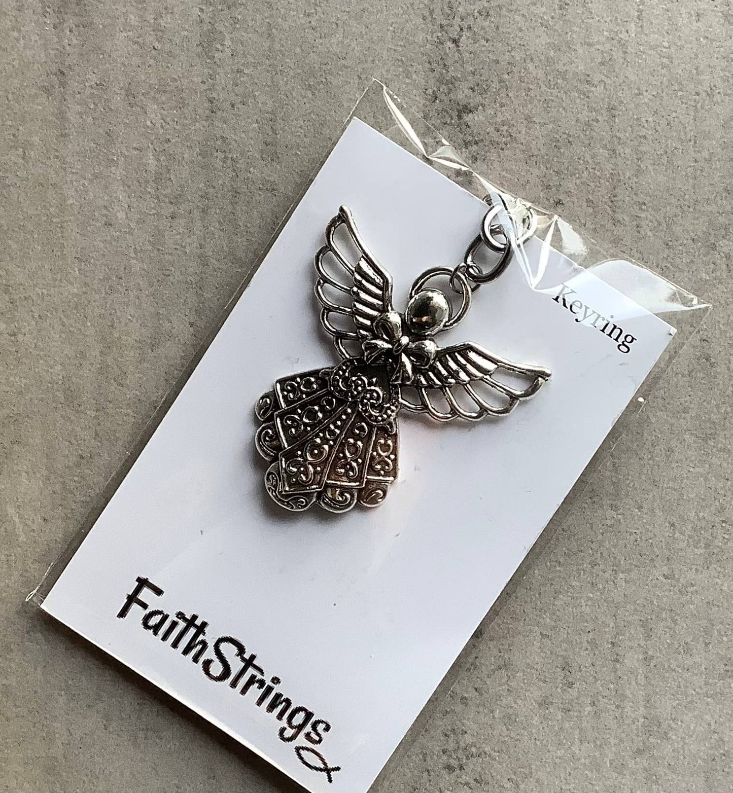 Angel Keyring Keychain Christian Metal Gift Faith Christmas