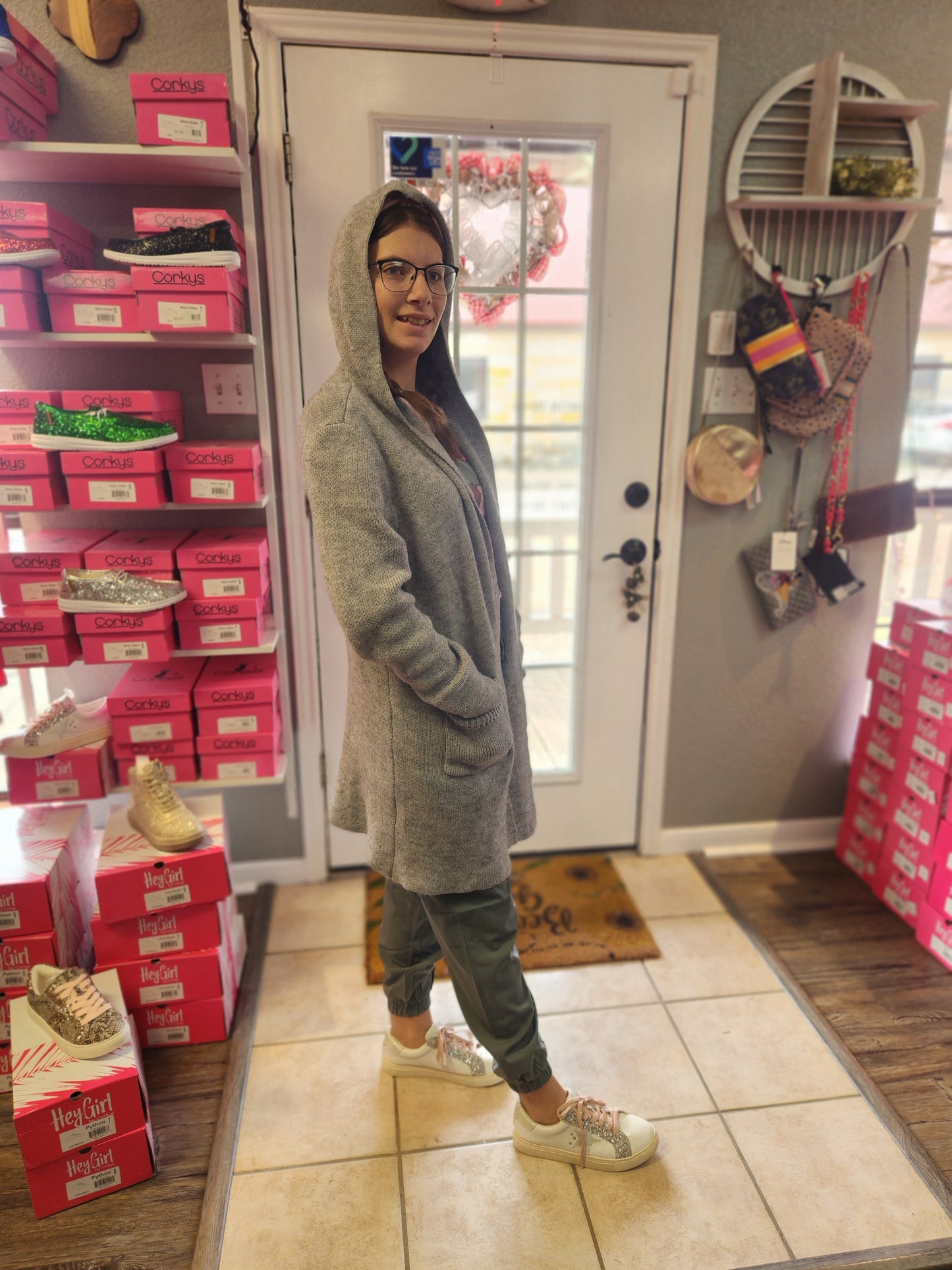 Copy of LOW GAUGE WAFFLE OPEN CARDIGAN SWEATER