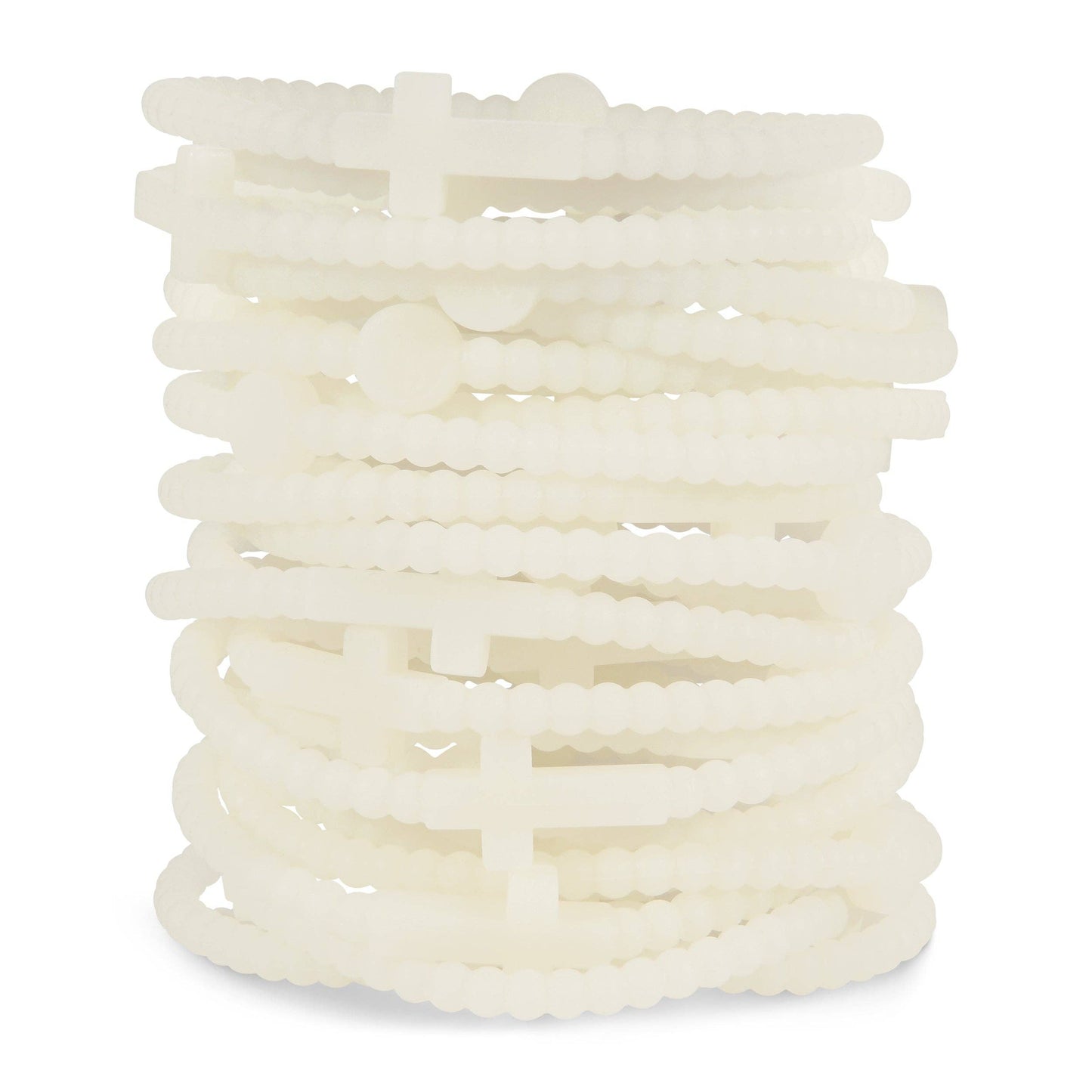 Jesus Bracelets - Group Packs: White (25 Pack) / Medium
