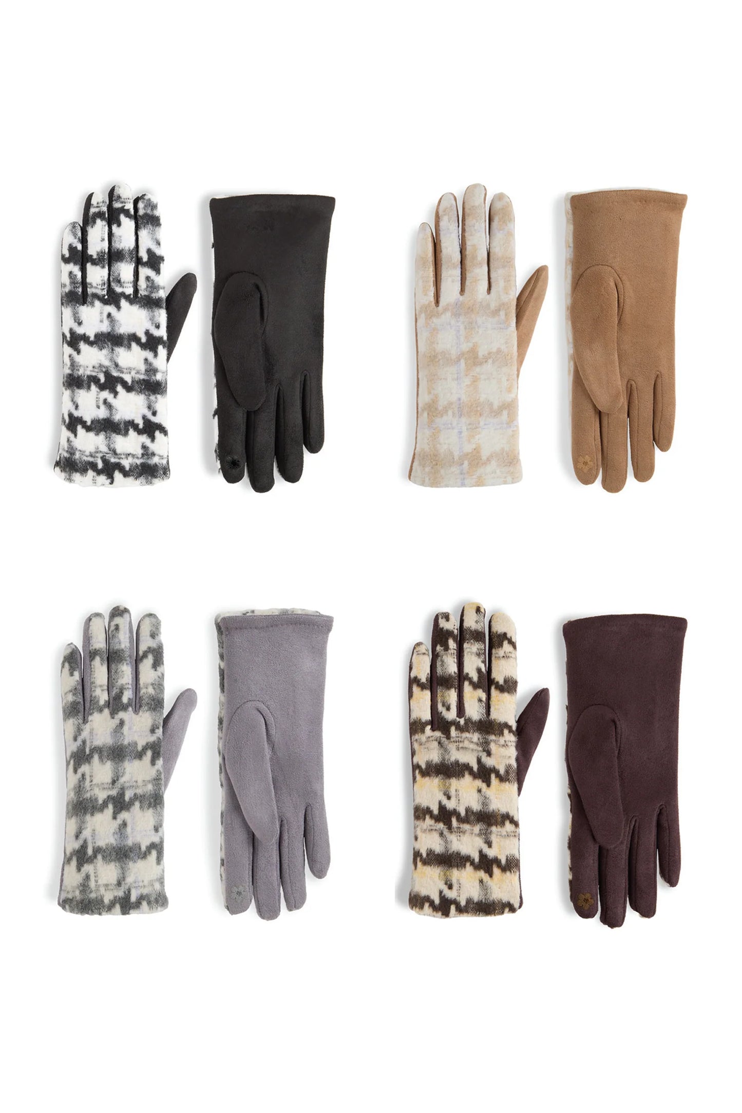 Houndstooth Touchscreen Gloves Assortment