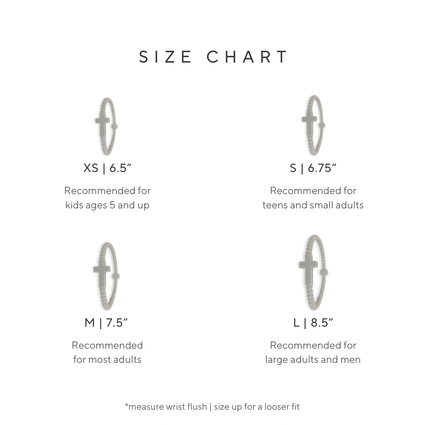 Jesus Bracelets - Group Packs: White (25 Pack) / Medium