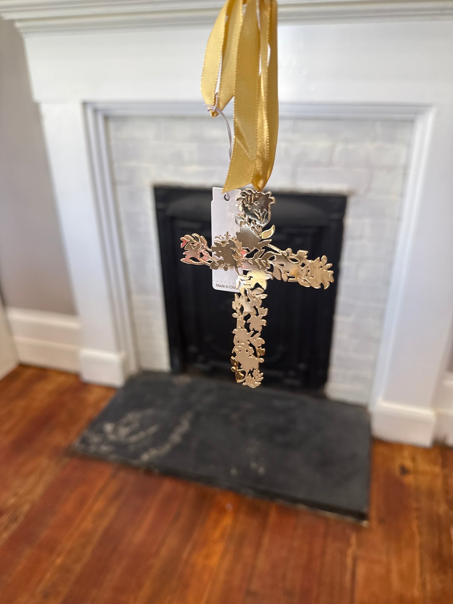 Peace Lily Cross Ornament