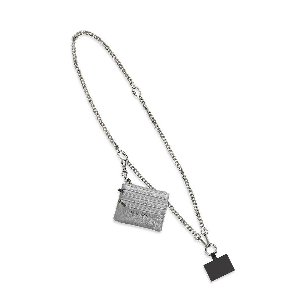 Clip & Go Crossbody Phone Accessory : Gun Metal