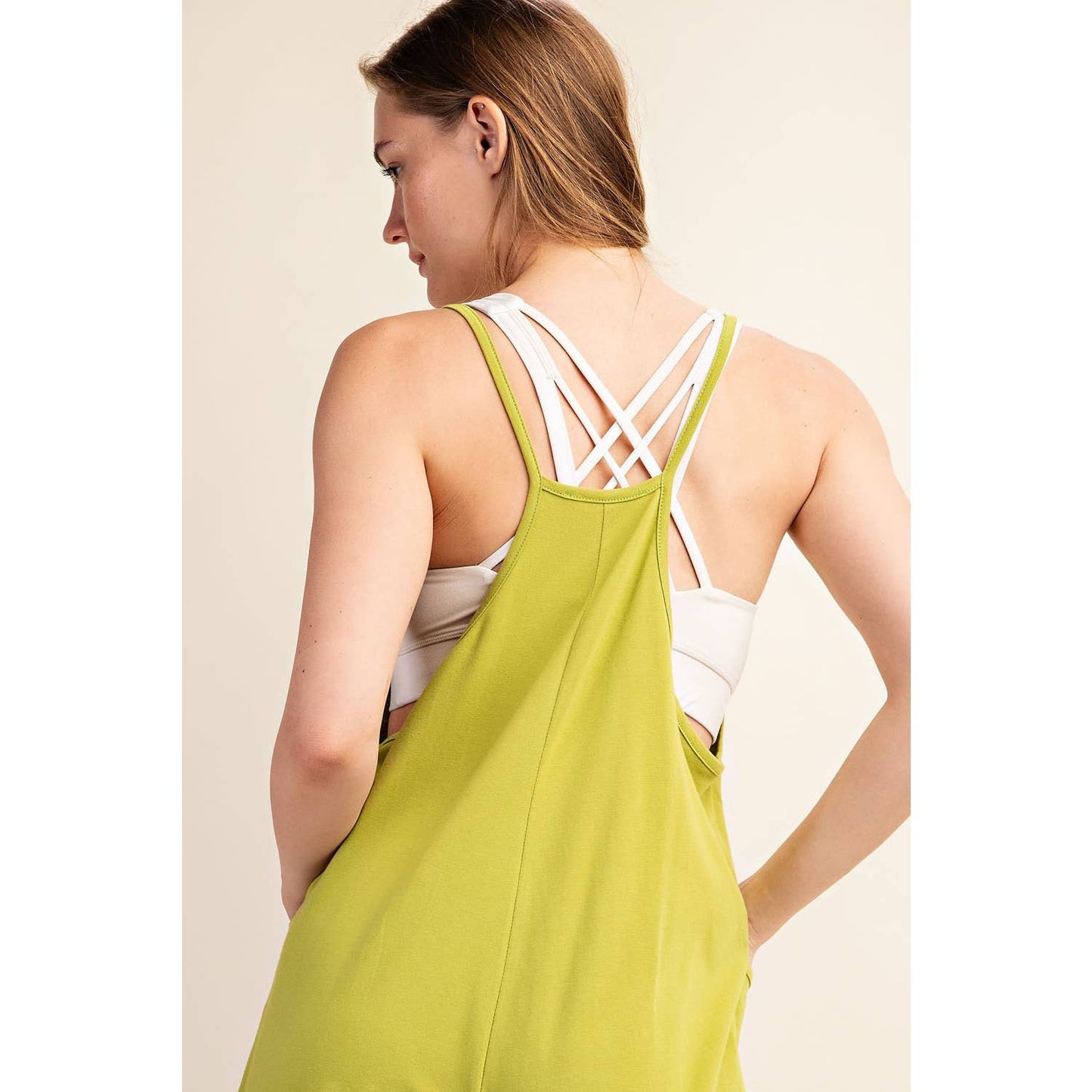 Avocado COTTON LYCRA SLEEVELESS JUMPSUIT