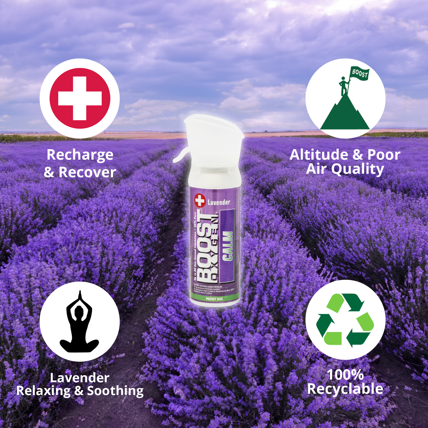 Boost Oxygen Pocket Size Calm Lavender 3L Canister