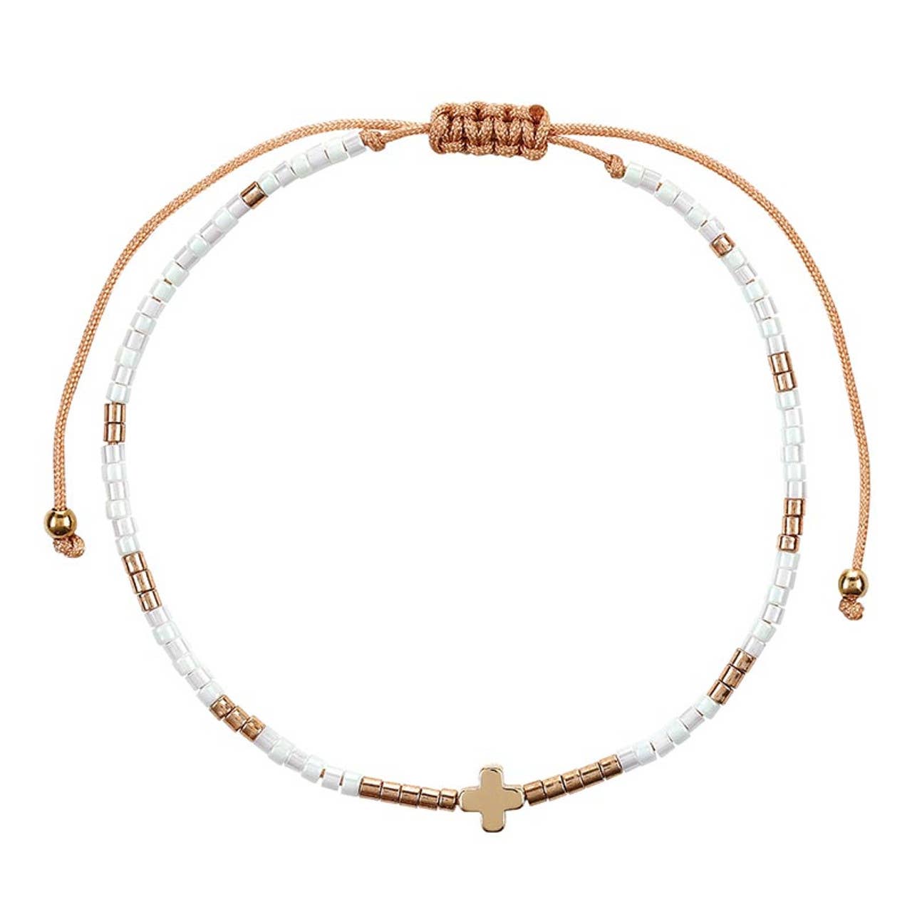 Simple Faith Bracelet Display: Stone,Plated, Cord / 5" L