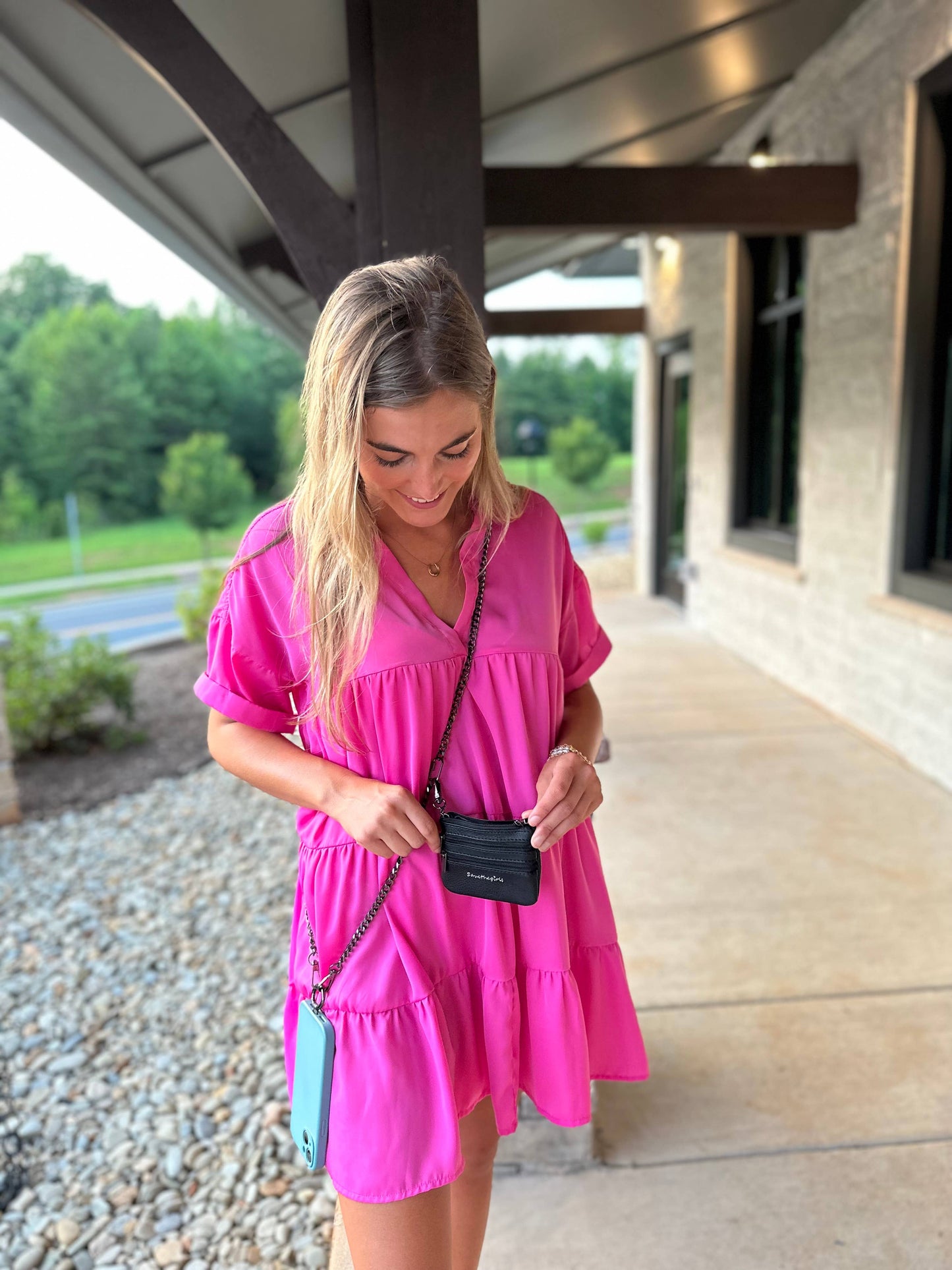 Clip & Go Crossbody Phone Accessory : Gun Metal