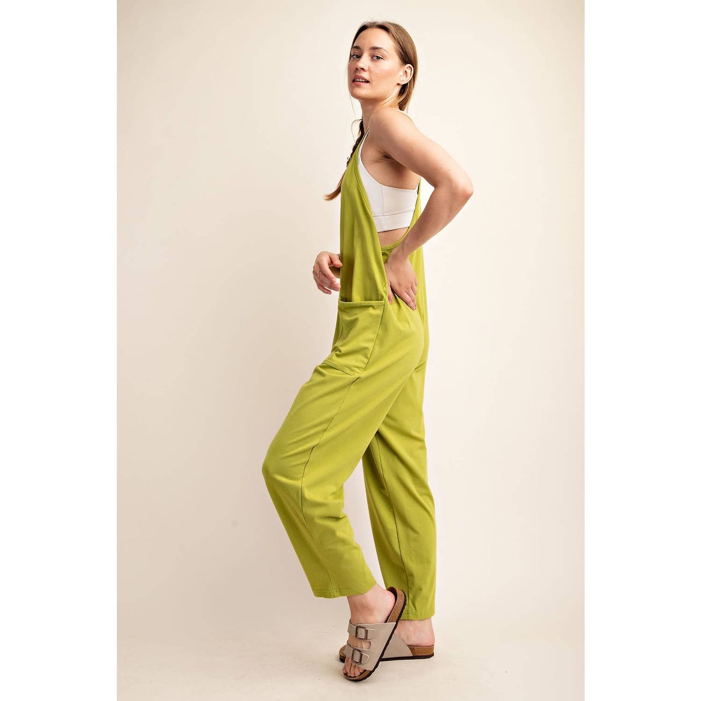 Avocado COTTON LYCRA SLEEVELESS JUMPSUIT