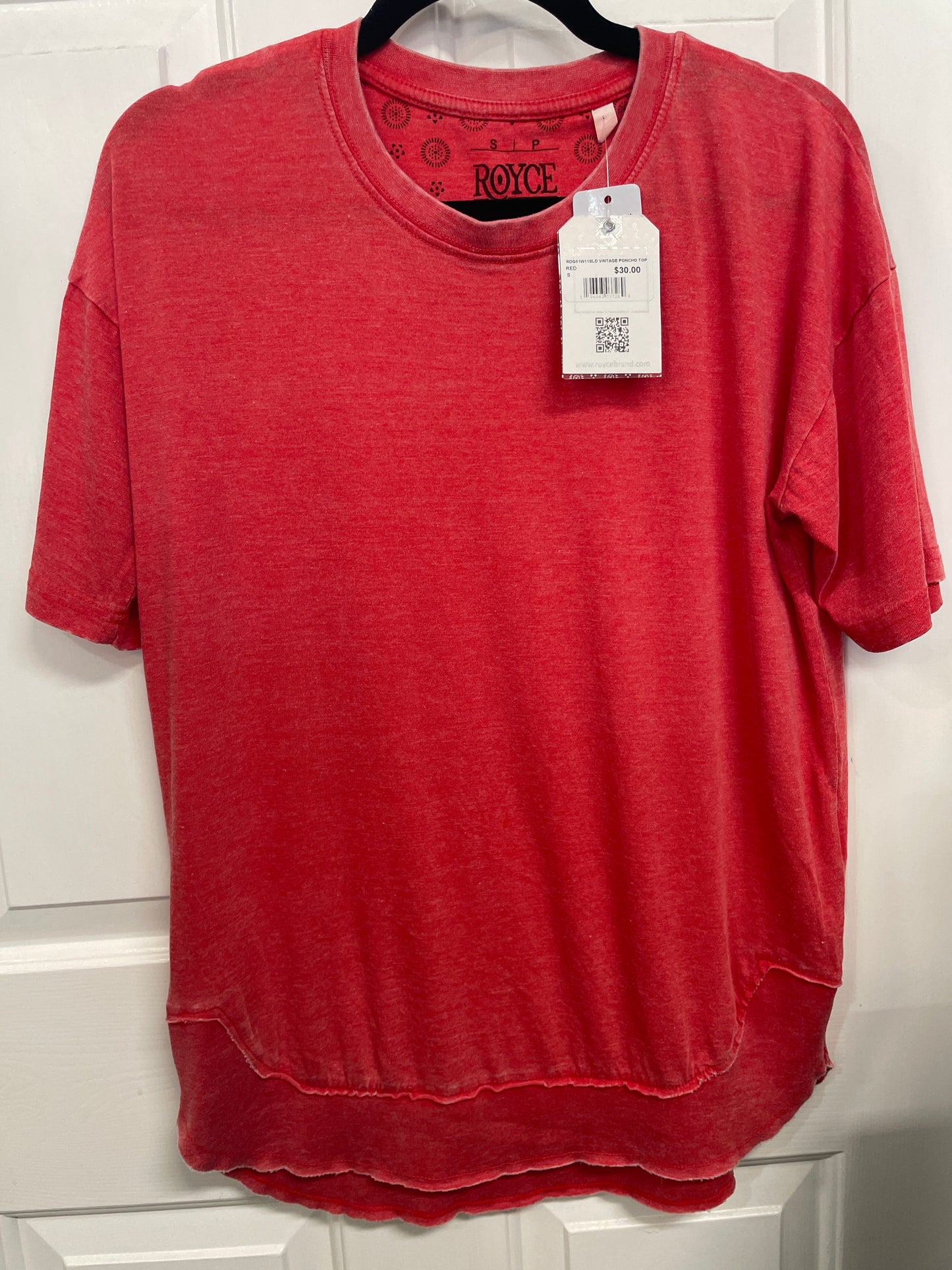 Red Vintage poncho top