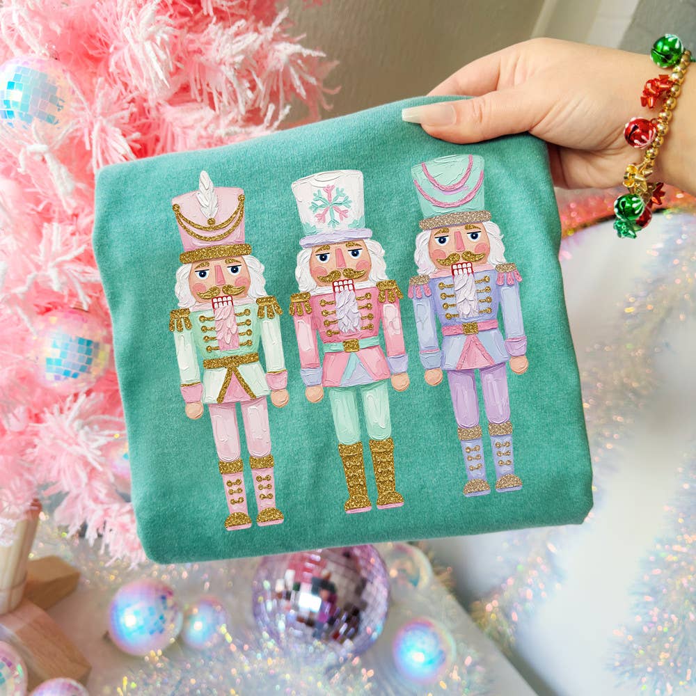 Painted Pastel Nutcracker DTF Heat Transfer: Adult
