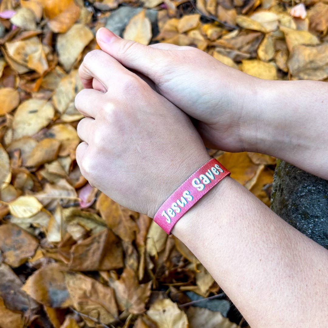 Jesus Saves NFC Bible Verse Bracelet: Small/Youth