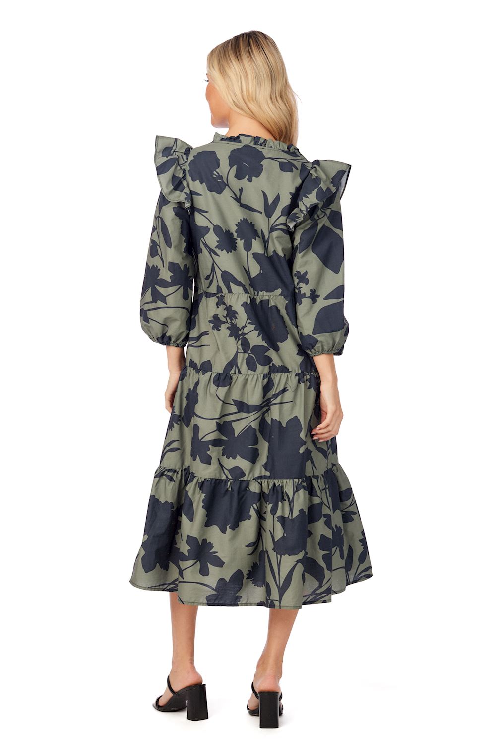 Olive Floral Mud Pie Dress