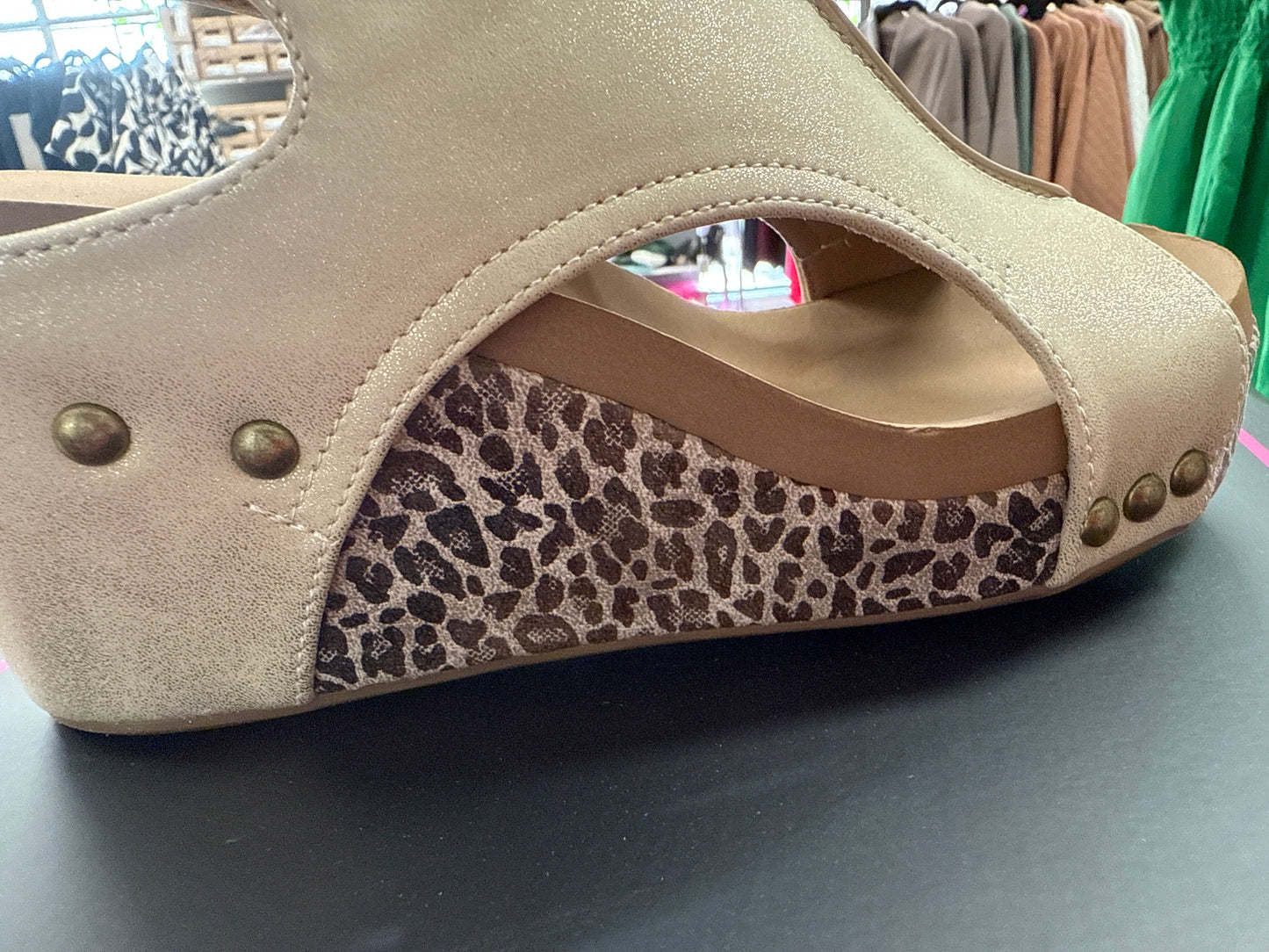 Corkys Carley Gold Metallic Leopard