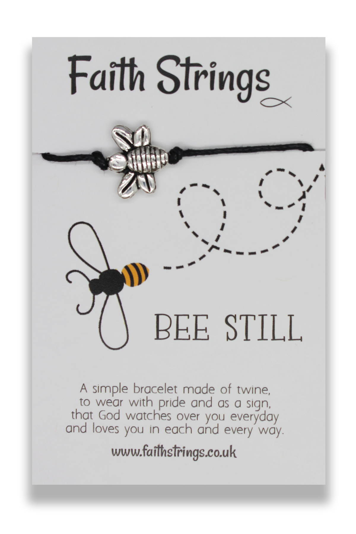Bee Still Christian Faith String Wish Bracelet Gift