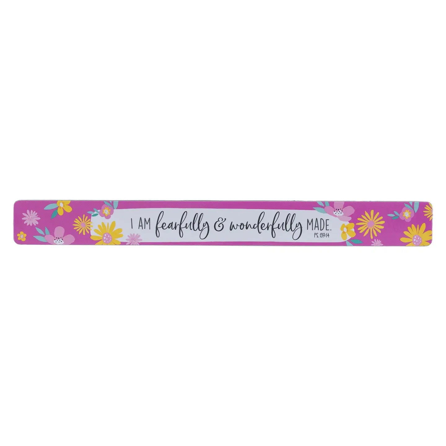 Magnetic Strip Pink Floral Fearfully & Wonderfully Made Ps. 139:14