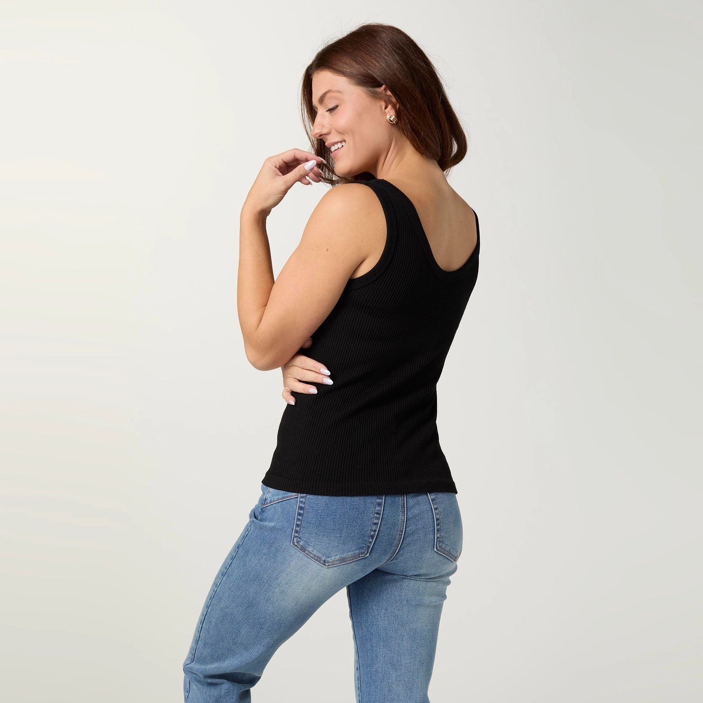 Coco and Carmen Ultra-Lush Reversible Seamless Ribbed Tank-Fall