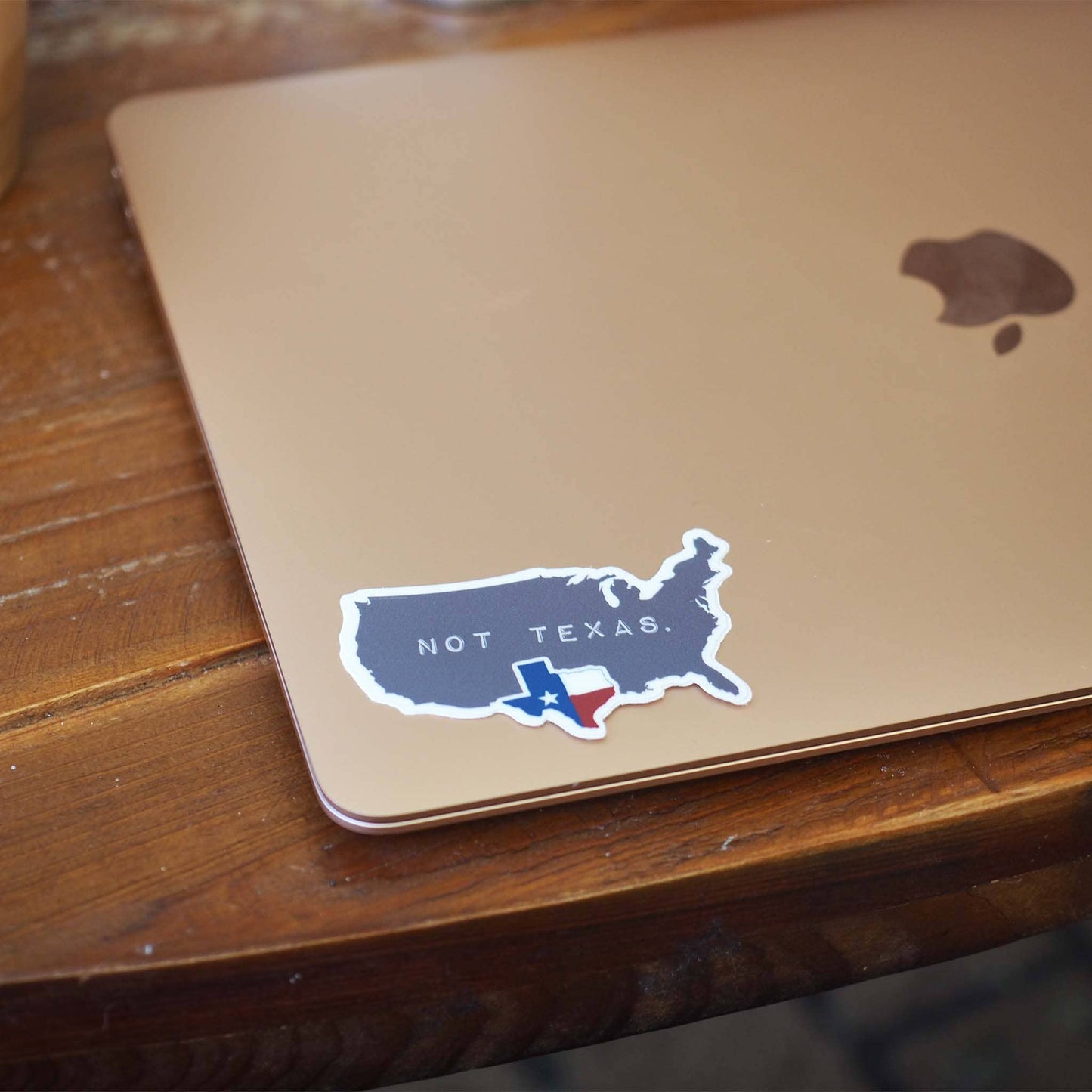 Texas, Not Texas Sticker, Funny TX Decal: 2.75" Laptop Size
