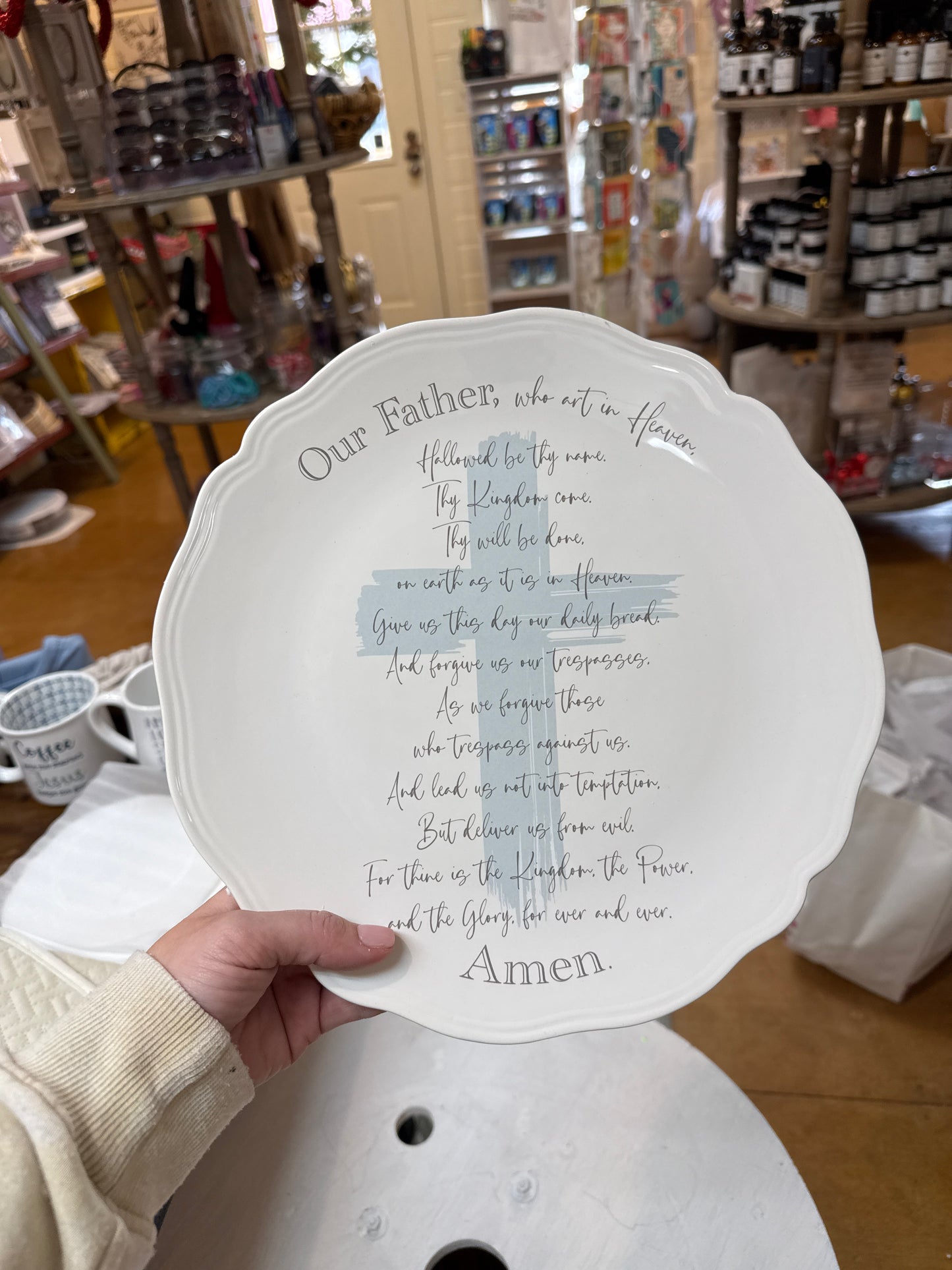 The Lord’s prayer round plate