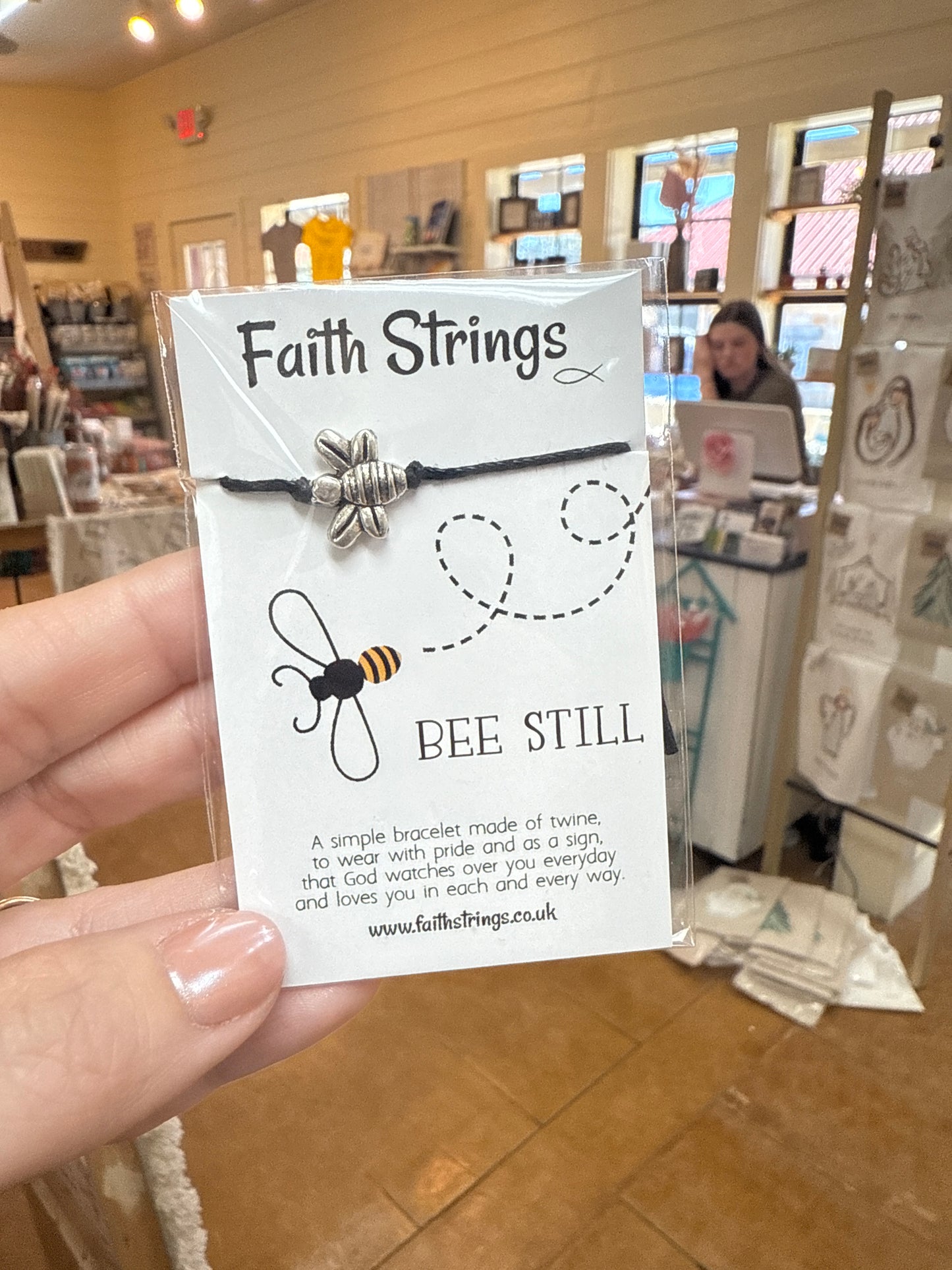 Bee still faith string
