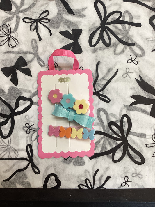 Blue Bow Spring Hair clips