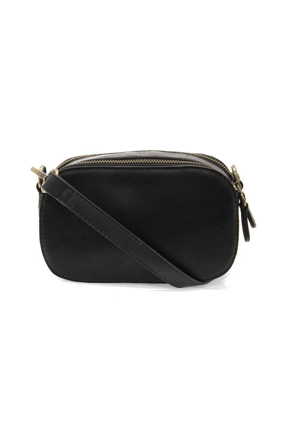 Black Layne Double Zip Mini Camera Crossbody