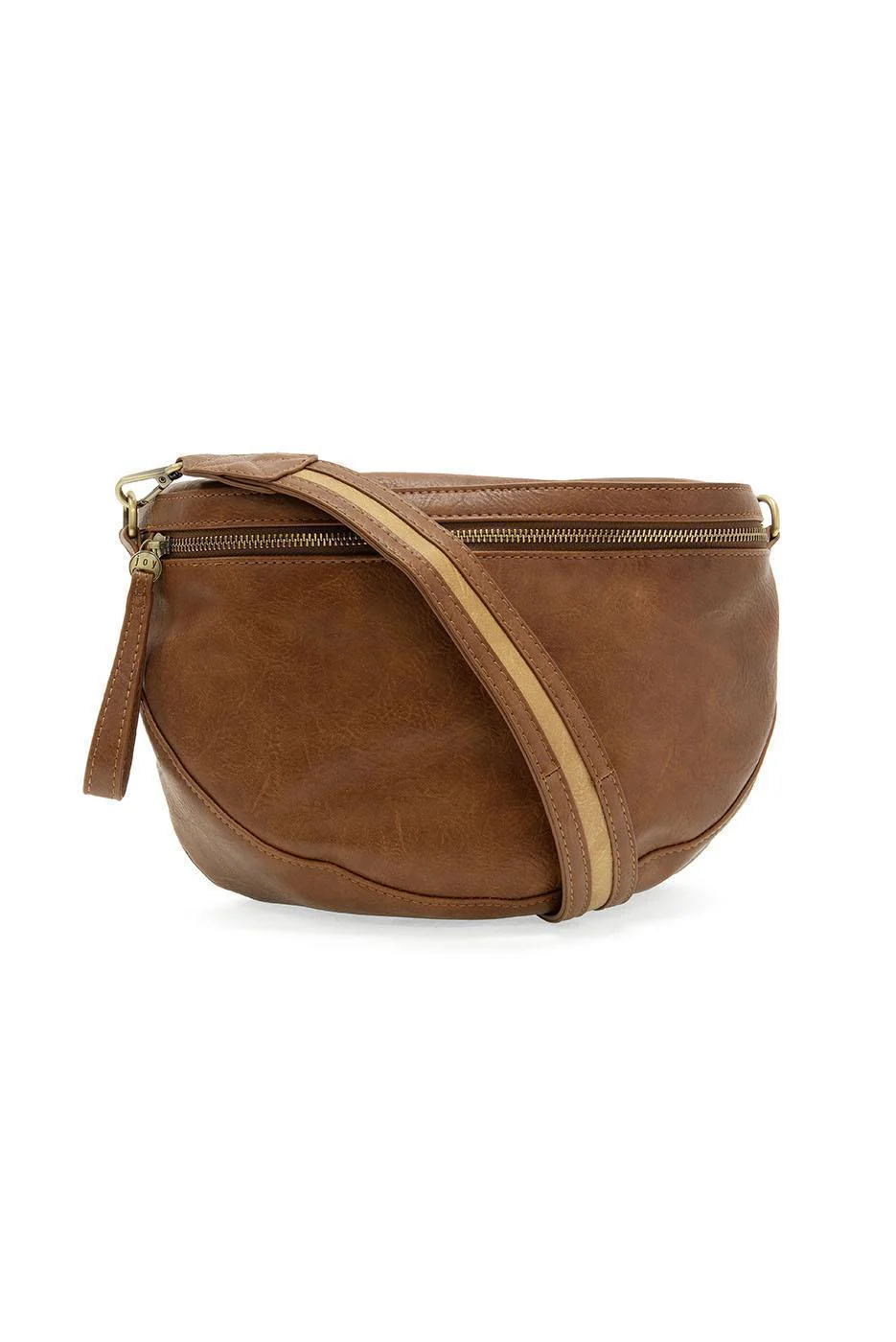 Joy Susan Pecan Laura Contrast Strap Sling/ Belt Bag