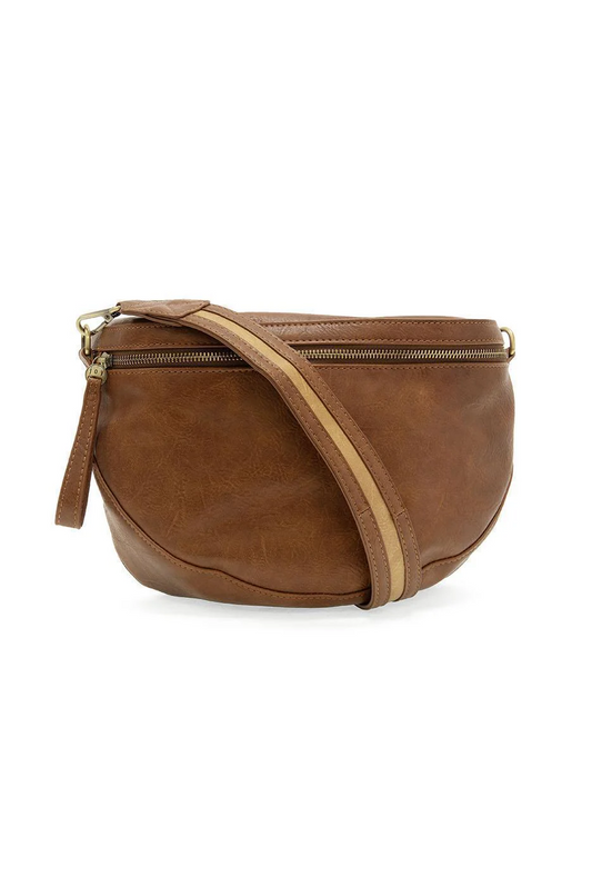 Joy Susan Pecan Laura Contrast Strap Sling/ Belt Bag