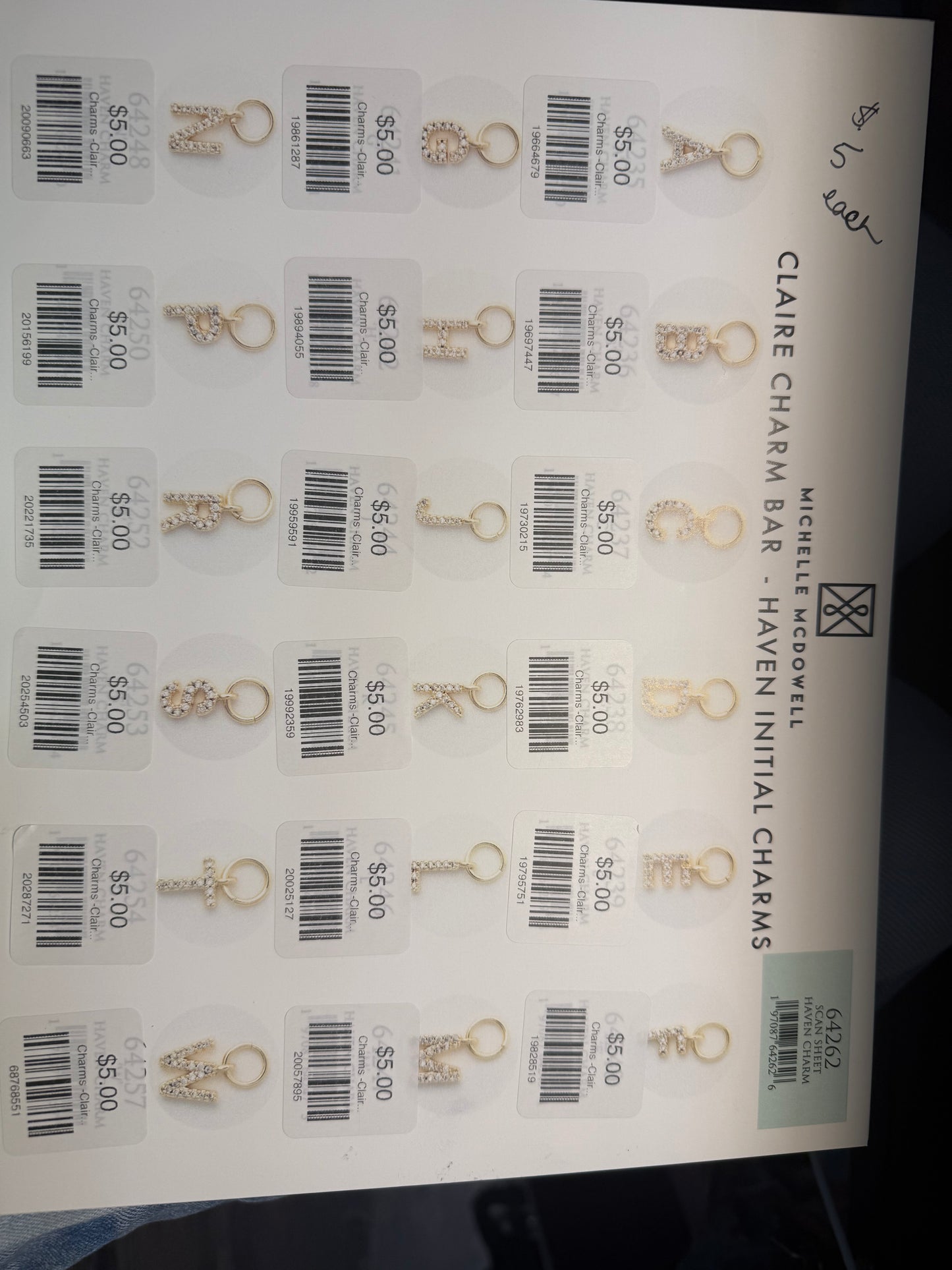 Charms -Claire Charm Bar from Michelle McDowell