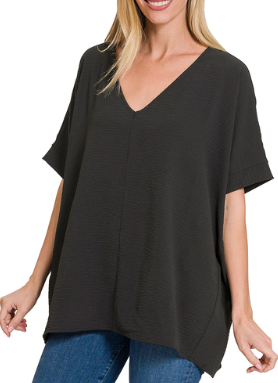 Breezy Black Airflow Blouse