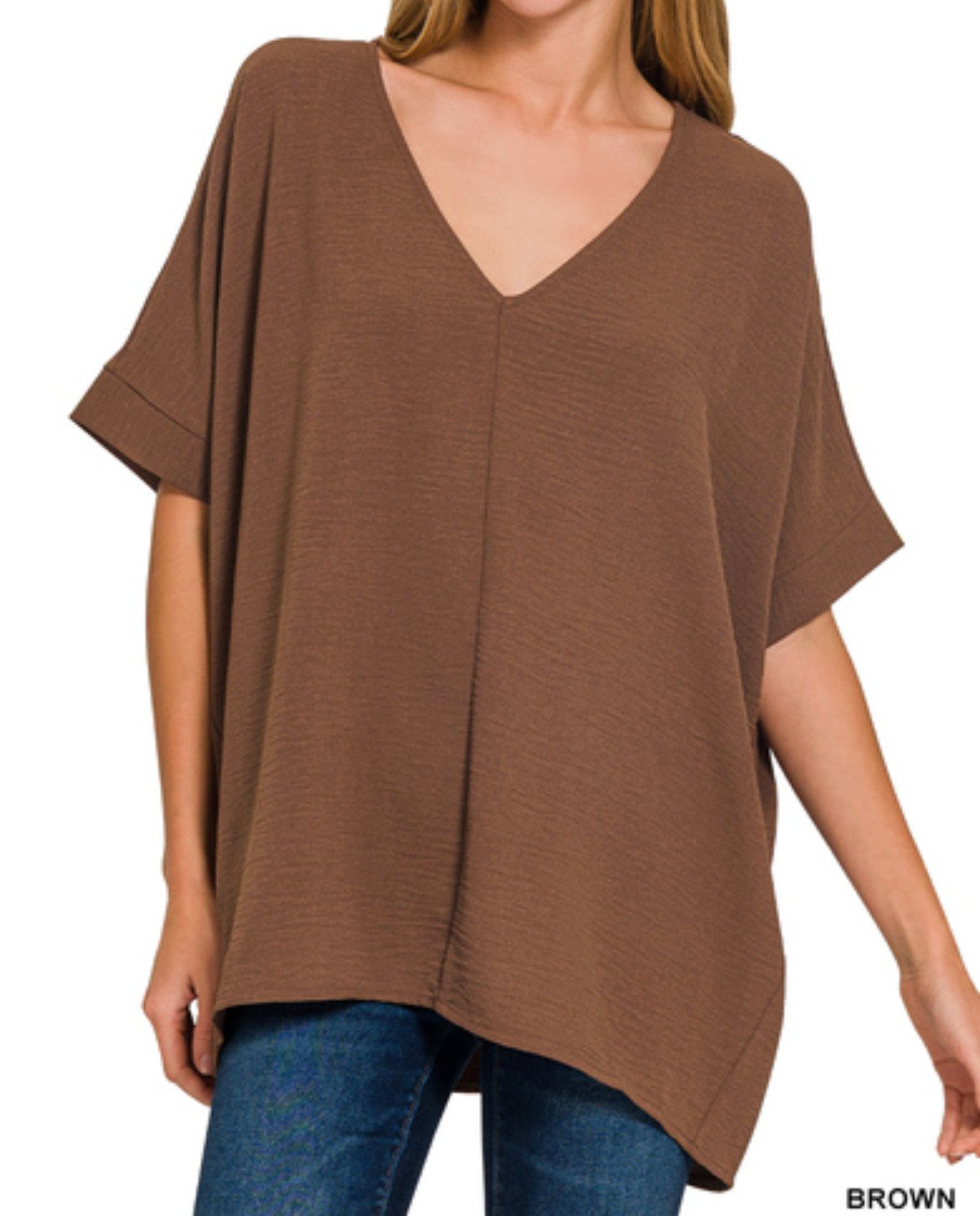 Breezy Brown Airflow Blouse