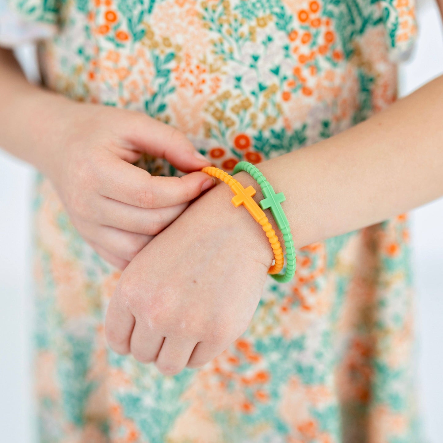 Jesus Bracelets - Group Packs: White (25 Pack) / Medium