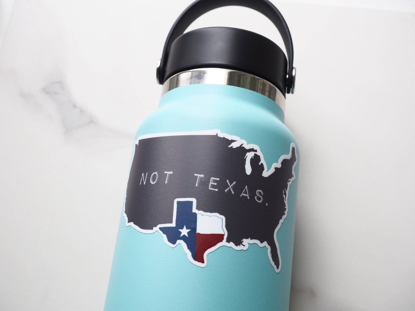 Texas, Not Texas Sticker, Funny TX Decal: 2.75" Laptop Size