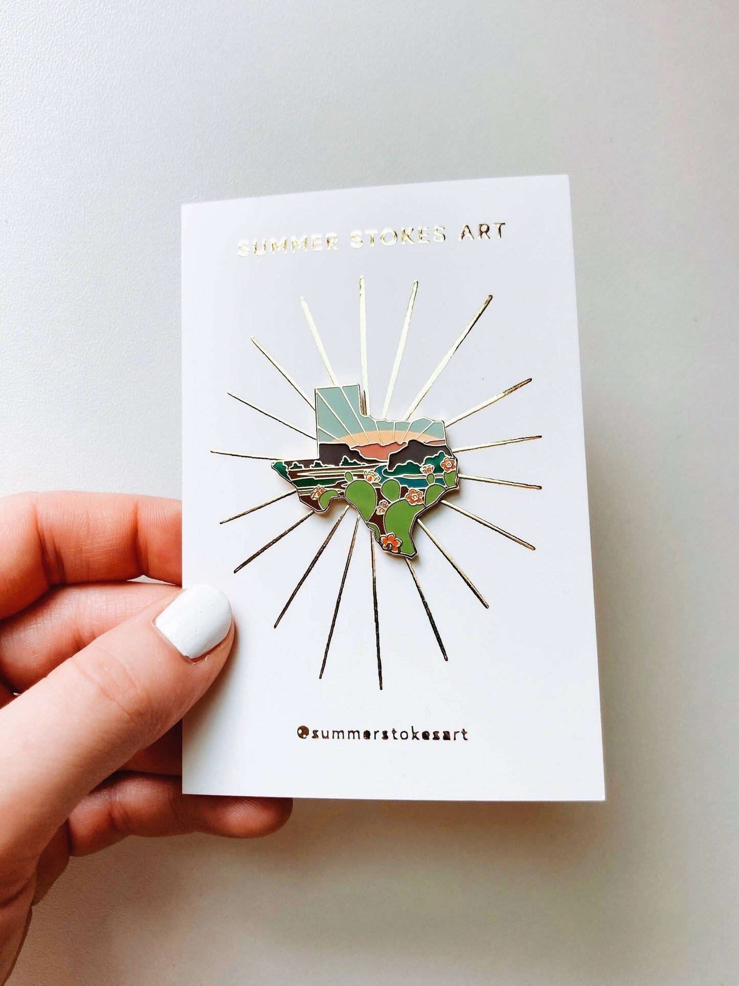Gold Texas Hard Enamel Pin