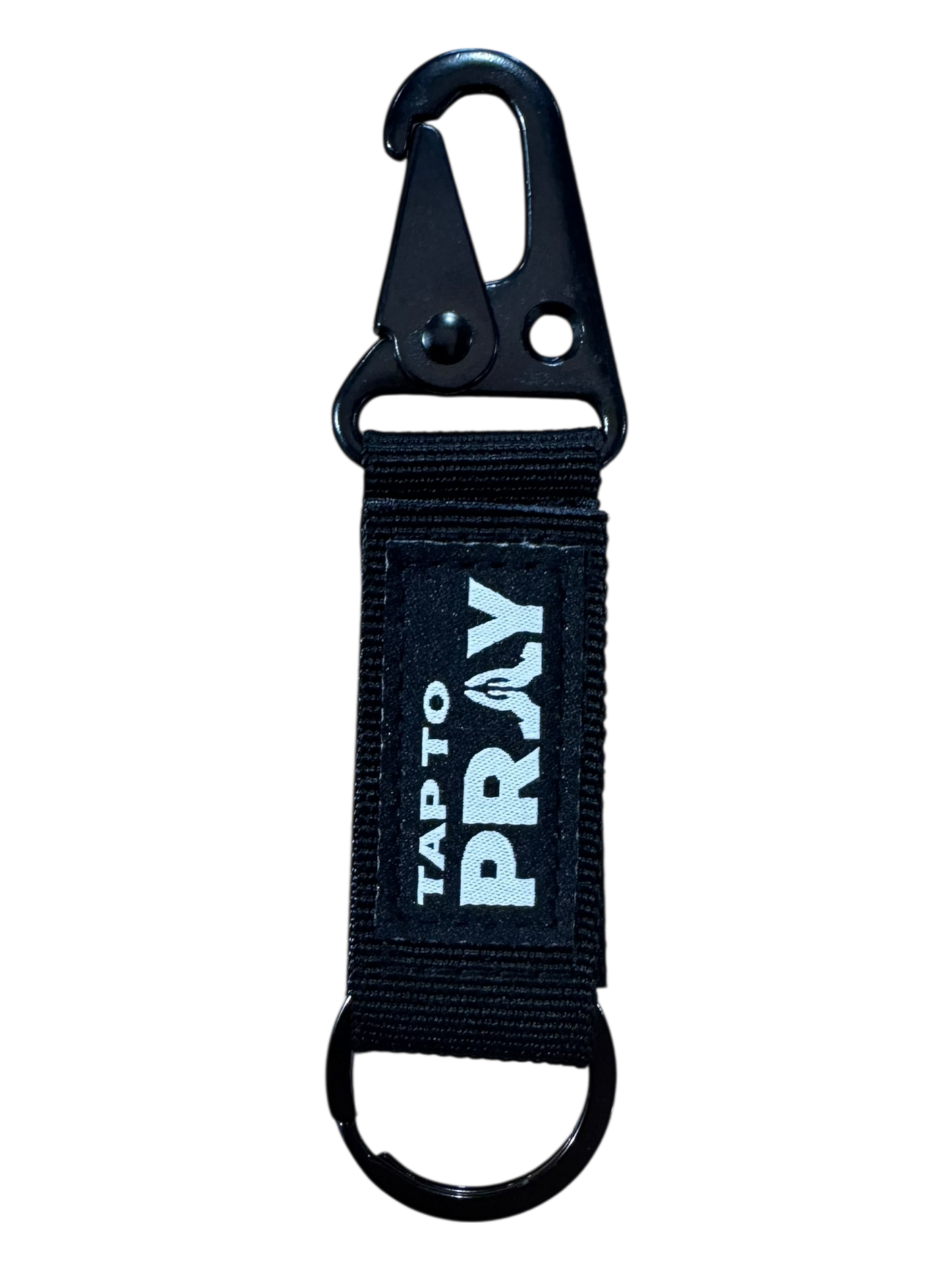 Tap To Pray™ - Tactical Carabiner Keychain: Tan