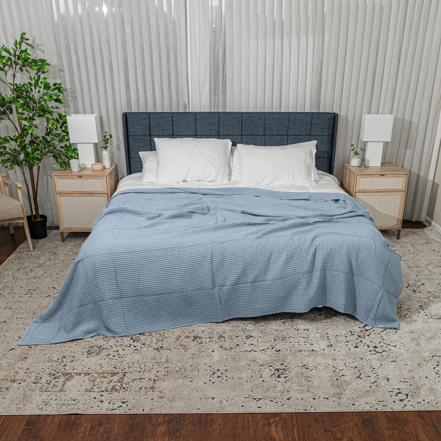 Waffle Blanket for Adults by Comfy Cubs: Queen / Charcoal