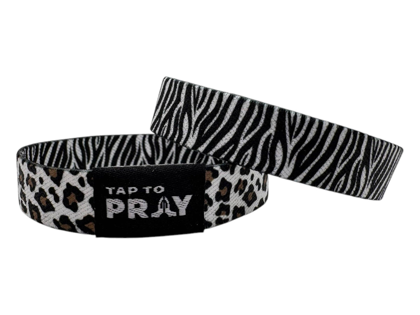 Tap To Pray™ Wristbands - Safari Zebra: Medium