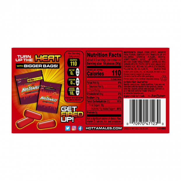 Hot Tamales 4.25oz Theater Box, Fierce Cinnamon Candy