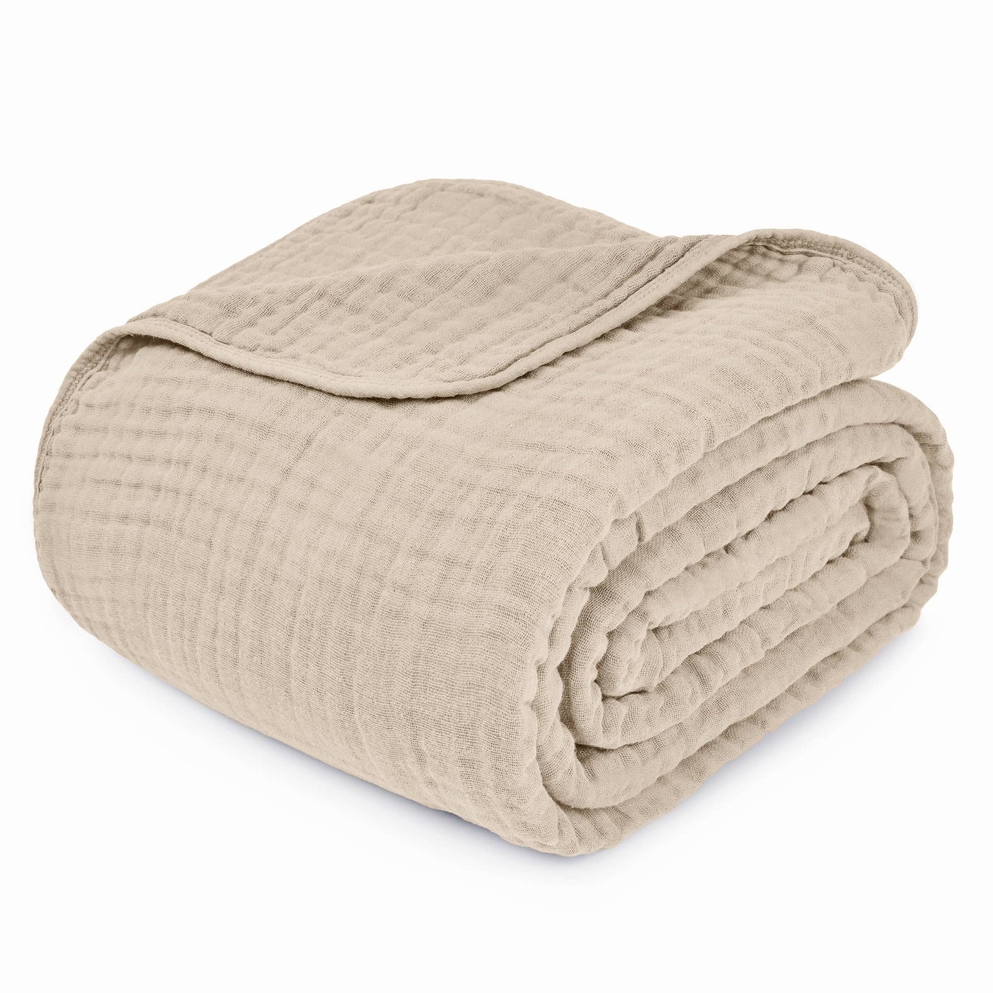 Adult Muslin Cotton Blankets by Comfy Cubs: King: 108" x 90" / Blush