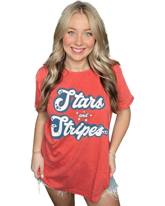 Stars and Stripes Red Tee Pack- 1,2,2,2,1