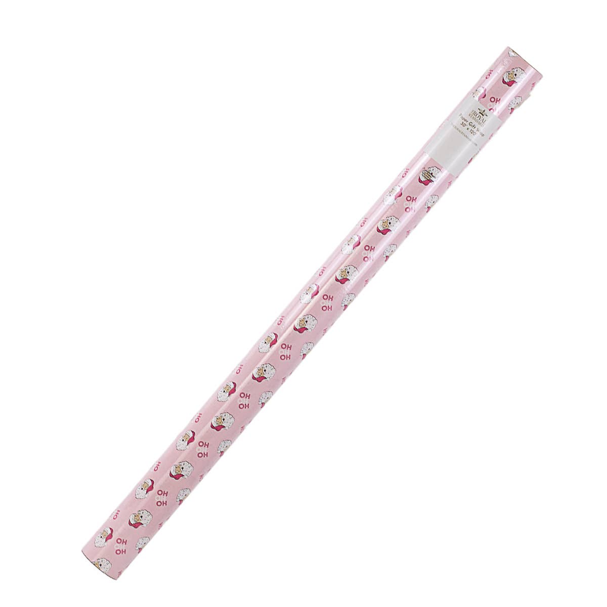 HoHoHo Santa Paper Gift Wrap Pink/White 30x120