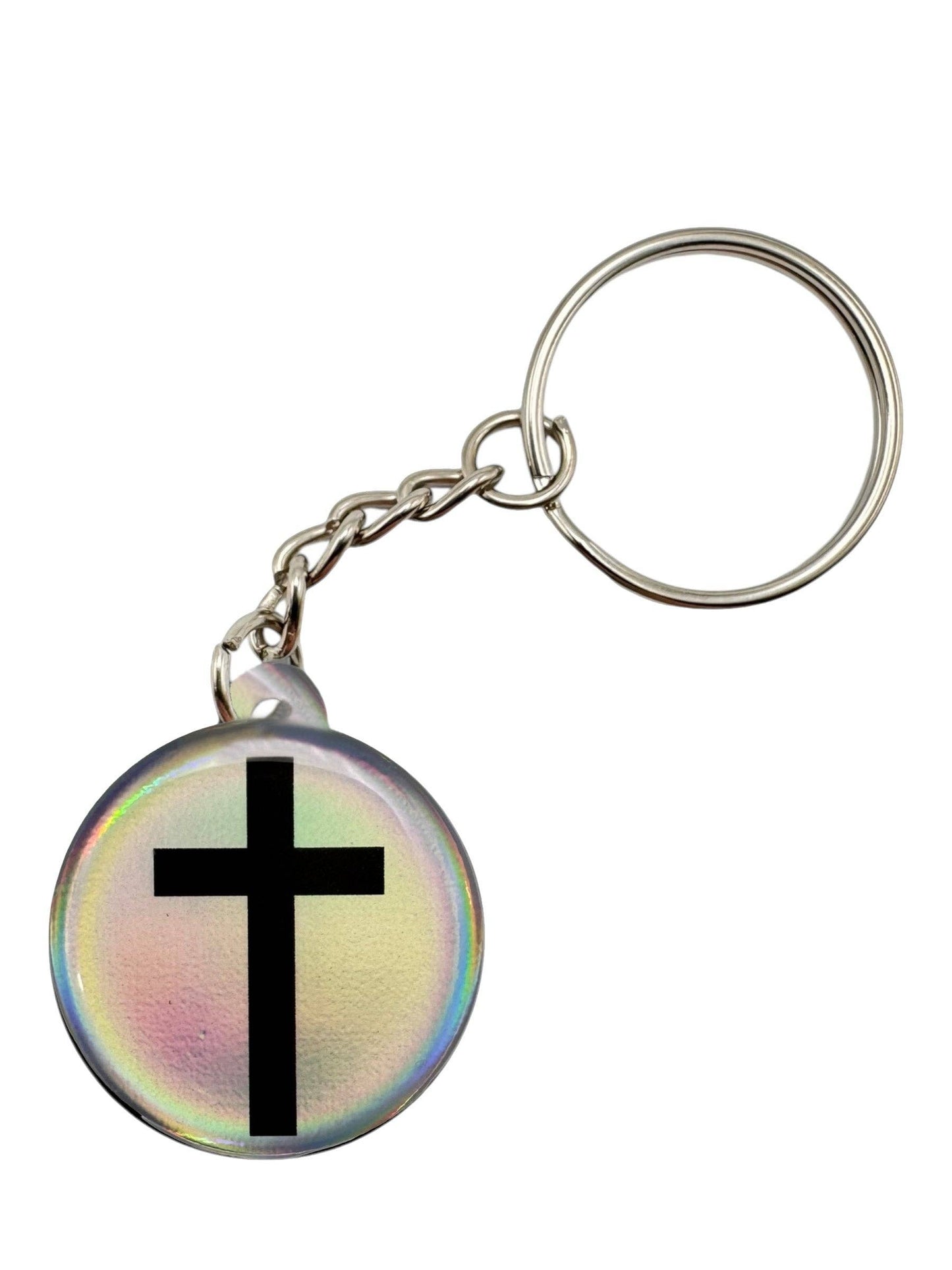 Tap To Pray - Prayer Tag Keychains: Black + Cross