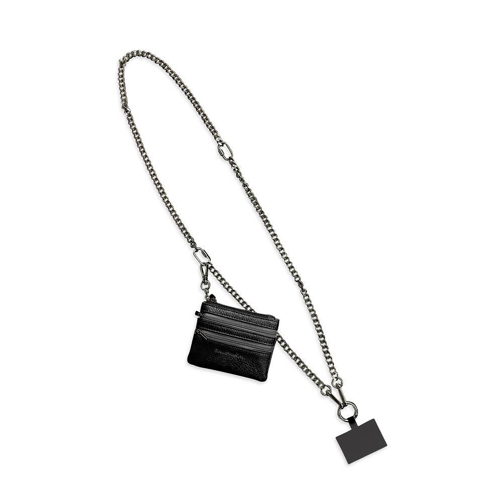 Clip & Go Crossbody Phone Accessory : Gun Metal