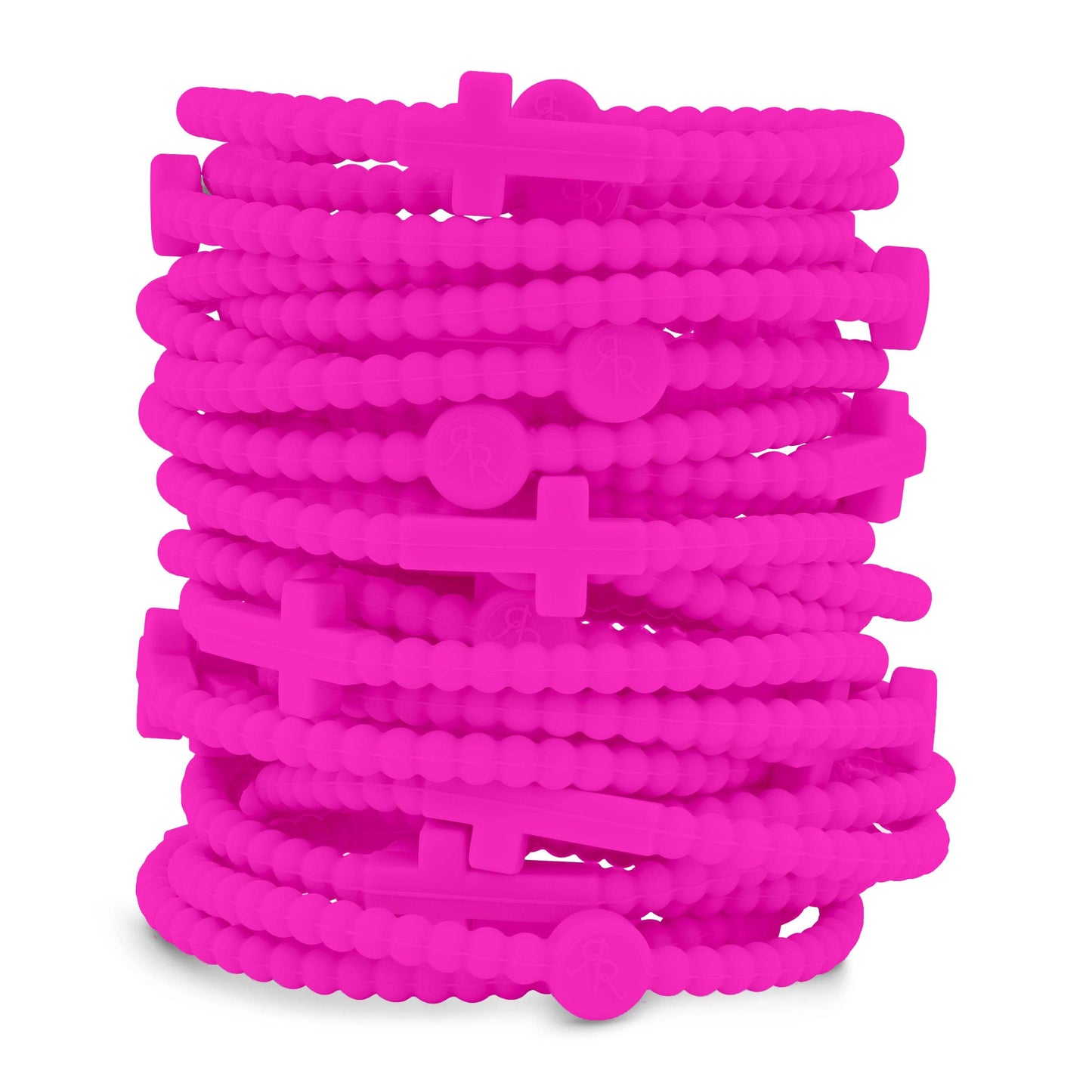 Jesus Bracelets - Group Packs: White (25 Pack) / Medium