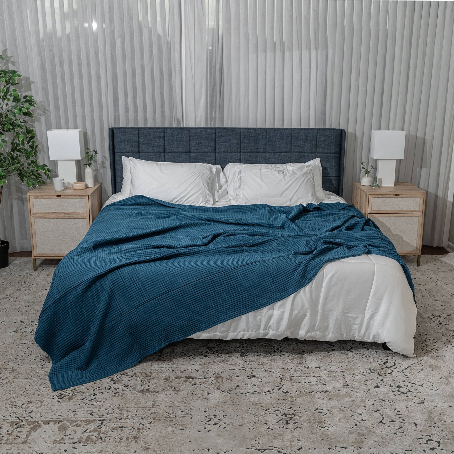 Waffle Blanket for Adults by Comfy Cubs: Queen / Charcoal