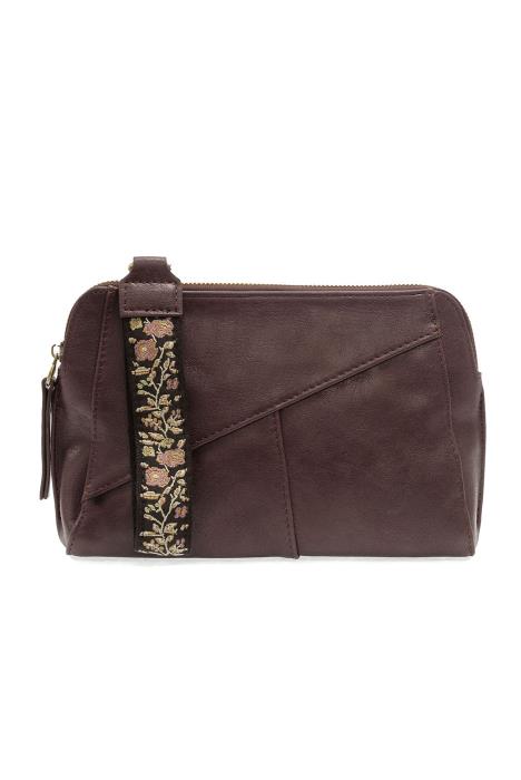 Dark Plum Gigi Crossbody with Woven Wrist Strap