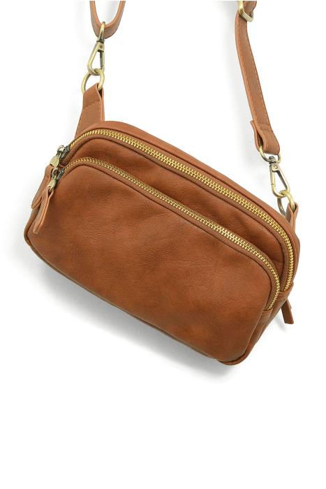 Joy Susan Twany Kylie double zip sling belt bag